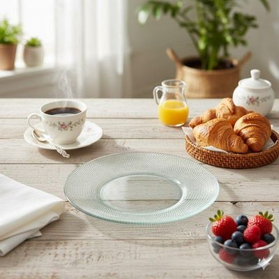 Prato De Sobremesa De Vidro Gema 19,5cm Class Home