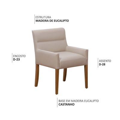 Kit 4 Cadeiras Para Mesa De Jantar Angel Base Madeira Corano Bege - Nexta Casa
