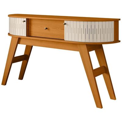Kit Aparador Para Sala Tamar E Mesa De Centro Orgânica Leda M07 Cinamomo Off White - Lyam Decor