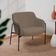 Poltrona Decorativa Jade Base Aço Preto Bouclé Marrom - Nexta Casa