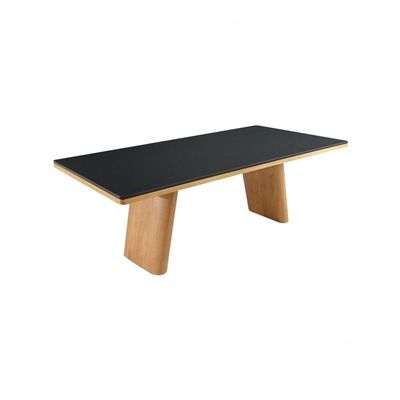 Mesa De Jantar Laminada Vidro Madri-2,0x1,0m Requinte Salas