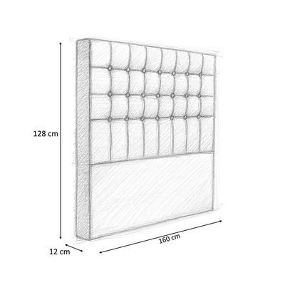 Cabeceira Cama Box Casal Queen 160 Cm Vicenza Linho Cru - Nexta Casa