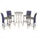 Mesa Bistrô E 4 Banquetas Roma Fendi Corda Estofado 5 Trama Azul
