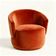 Poltrona Orgânica Consultório Design Moderno Conforto Recepção Veludo veludo Terracota