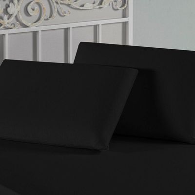 Kit Fronhas Nobre 2 Peças 50cm X 70cm Malha 100% Algodão - Preto