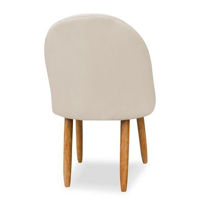 Kit 04 Cadeiras Decorativa Estofada Para Sala Recepção Cozinha Lua Star Veludo Bege Do Lar Móveis E Decoração