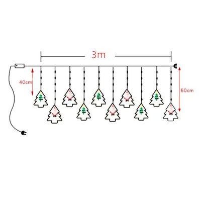 Pisca Cortina Cascata De Luz Led Natalina 3m