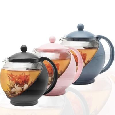 Bule Infusor Chaleira Vidro 750ml Inox Jarra Filtro Coador
