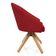 Kit 4 Poltronas Giratórias Alana Suede Base De Madeira - Pallazio Cor Vermelho