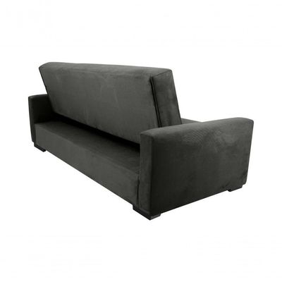 Sofá Cama Lavínia 3 Lugares Suede Cinza Matrix