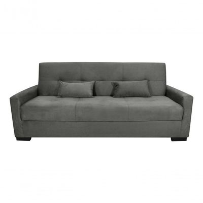 Sofá Cama Lavínia 3 Lugares Suede Cinza Matrix