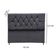 Cabeceira Estofada Cama Box Solteiro 90 Cm Suede Paris Cinza Escuro