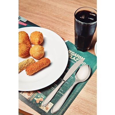 12 Colheres De Mesa Tramontina Laguna Em Aço Inox