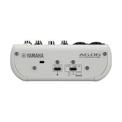 Mesa de Som e Interface Analógica AG06MK2 W Branca Yamaha