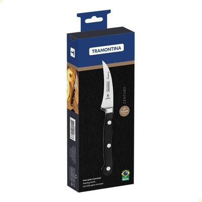 Faca Para Tornear Tramontina Century Lâmina Em Inox Cabo Policarbonato E Fibra De Vidro 3 24001103