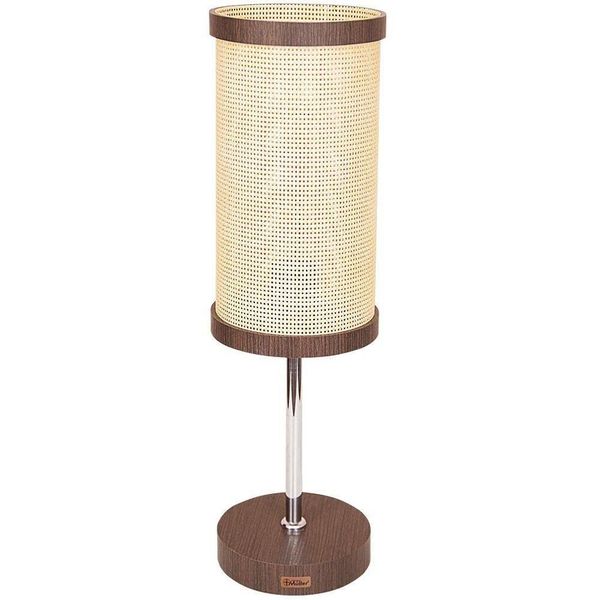 Abajur Muller Straw Sala Palha Imbuia 1 Lâmpada 2550ib