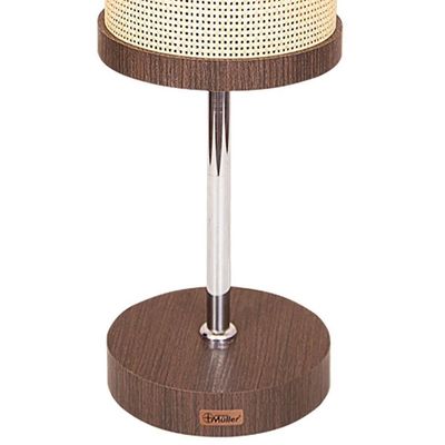 Abajur Muller Straw Sala Palha Imbuia 1 Lâmpada 2550ib