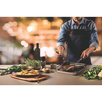 Bistequeira Frigideira Tramontina Grano Aço Inox Revestimento Int. Antiaderente 22cm 1,2l 62159227