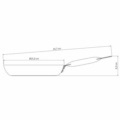 Frigideira Tramontina Piemonte Em Alumínio Com Antiaderente Starflon Excellent Preto 25 Cm 1,8 L