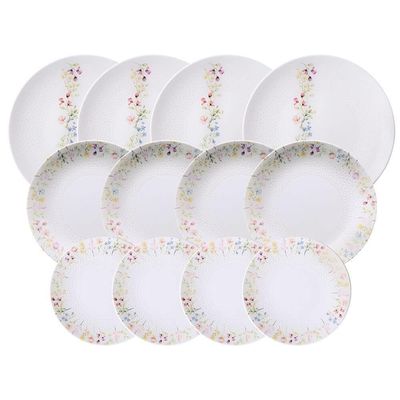 Jogo De Pratos Tramontina Artemis Em Porcelana Decorada 12 Peças - 96589043