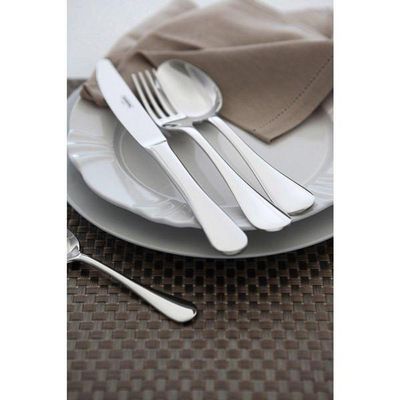 Faqueiro Classic Aço Inox e Estojo de Madeira MDF Inox Polido Brilho Prata