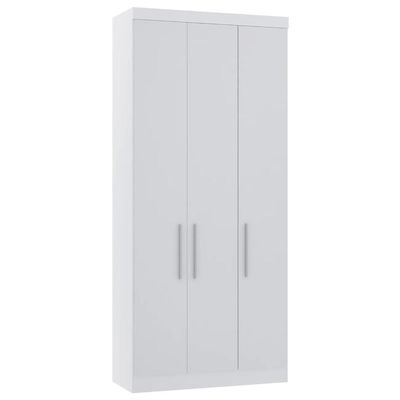 Guarda Roupa Modulado 102cm Com 3 Portas Taiga Branco L01 - Mpozenato