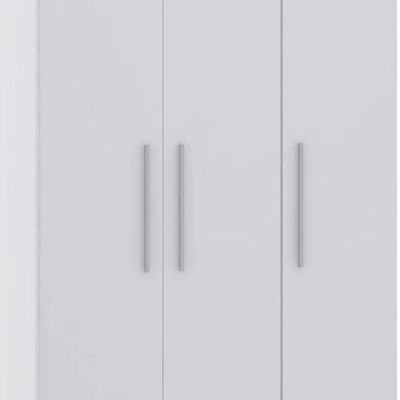 Guarda Roupa Modulado 102cm Com 3 Portas Taiga Branco L01 - Mpozenato