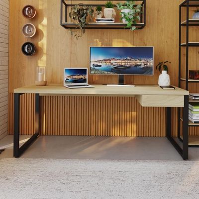 Mesa Presidente C-01 Gav. 190x70x75cm Yon - Ciliegio-est.preta Ciliegio-est.preta