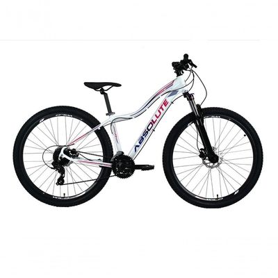 Bicicleta Aro 29 Absolute Hera Feminina 27v K7 Freio A Disco Hidráulico Garfo Com Trava Branco 17