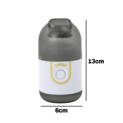 Mini Aspirador De Pó Portátil Usb Recarregável Bivolt Com Extensor E Escova – Limpeza De Mesa, Teclado Branco