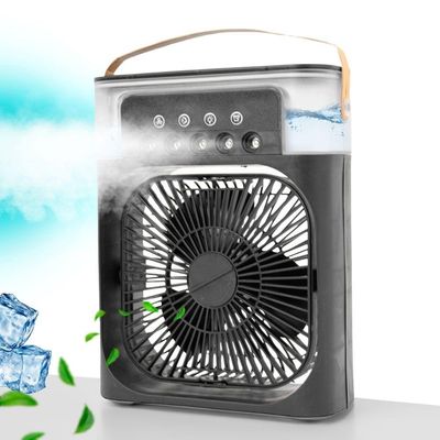 Ventilador Portátil Iluminação Umidificador Climatizador Usb De Mesa Branco