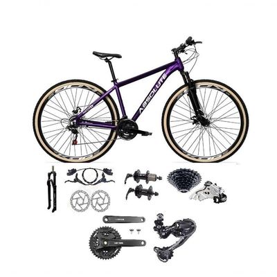 Bicicleta Aro 29 Absolute Nero 5 Câmbios Shimano Deore-altus 27v Freio Hidráulico Garfo com Trava Roxo 17