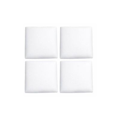 Kit 4 Assento Estofado Quadrado 30 Cm Para Banquetas branco