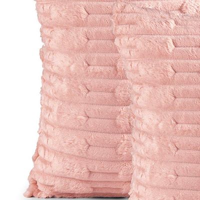 Kit 02 Capas De Almofadas Polar 45cm X 45cm 100% Poliéster - Blush