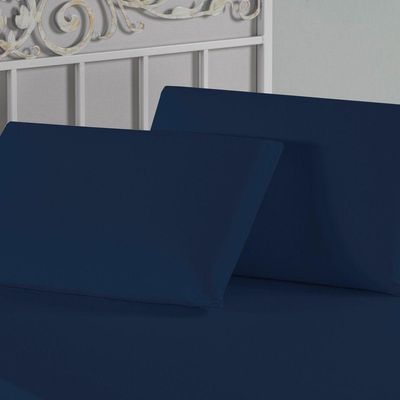 Fronha Nobre 1 Peça 50cm X 70cm Malha 100% Algodão - Azul-marinho
