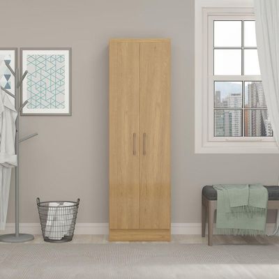 Armário De Lavanderia Multiuso Com 2 Portas Menu Móveis Carvalho