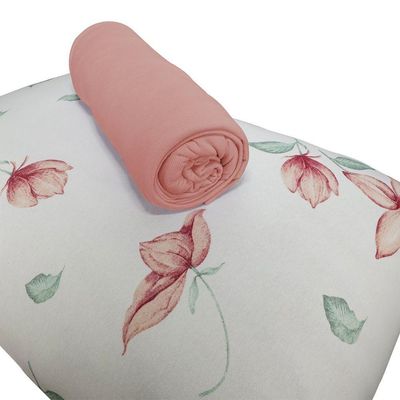 Jogo de Cama Mendonza Queen 70% Algodão 30% Poliéster Malha Mista Rosa