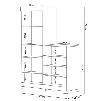 Cômoda Para Quarto 2 Portas 4 Gavetas 120cm Tulsa V01 Nature - Lyam Decor