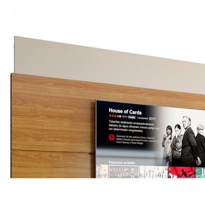 Rack Com Painel Limit 1.8 Off White Com Nature - Moveisaqui