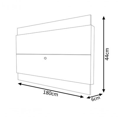 Painel Para Tv Wall-limit 1.8 Off White Com Nature - Moveisaqui