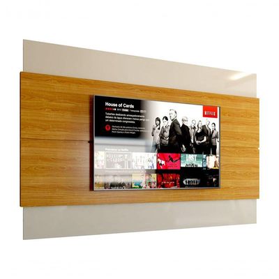 Painel Para Tv Wall-limit 1.8 Off White Com Nature - Moveisaqui