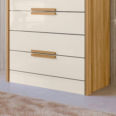 Comoda Dhara Quarto 4 Portas Freijo Com Cinza - Moval