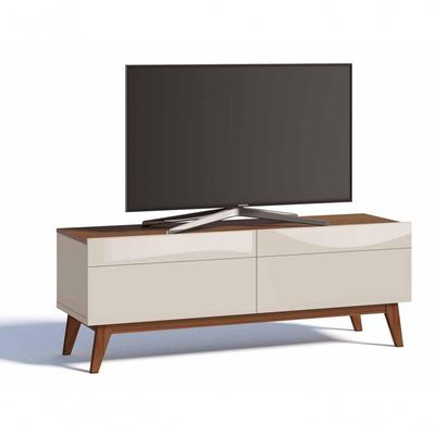Rack Com Painel Classic 2g 1.4 Freijó Com Off White - Imcal Móveis