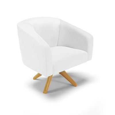 Kit 1 Namoradeira E 1 Poltrona Base Madeira Branco