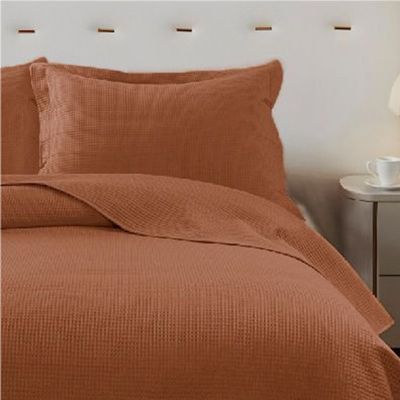Cobre Leito Colcha Sublyme Casal 3 Peças - Terracota - 100% Poliéster