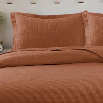 Cobre Leito Colcha Sublyme Casal 3 Peças - Terracota - 100% Poliéster