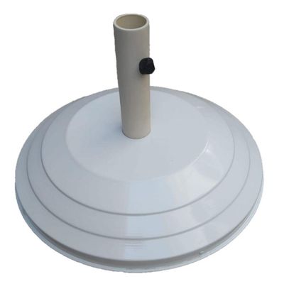 Base Para Ombrelone E Guarda-sol 3,00m 2,40m Nossa Kasa Alumínio E Concreto 19,5kg Branco