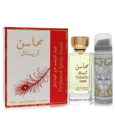Kit Presente Feminino Lattafa Mahasin Crystal Edp With 50 Ml Desodorante Em 100