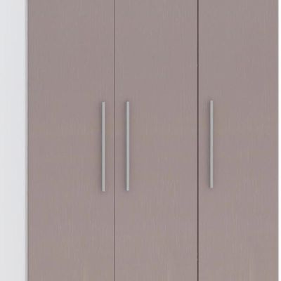 Guarda Roupa Modulado 102cm Com 3 Portas Taiga Branco/cinnamon L01 - Mpozenato