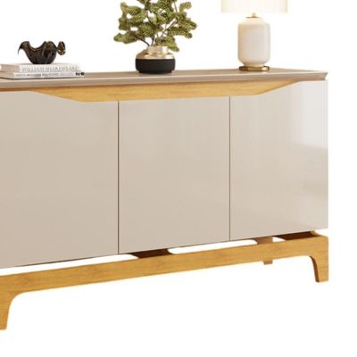 Buffet Aparador Joile Clássico Contemporâneo 3 Portas MDF MDP 136CM Off White